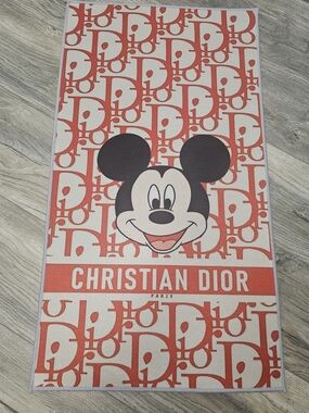 Dior Red and Black Mickey Mouse Canvas Panel